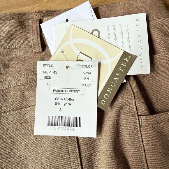 DONCASTER PANTS NWT COTTON BLD RELAXED STRETCHY CASUAL CHIC WEEKEND WEAR 12 - Picture 9 of 11